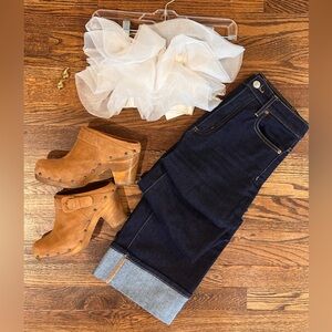 Zara Ruffle Strapless Crop Top